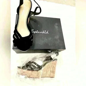 New Splendid size 10 black wedge sandals